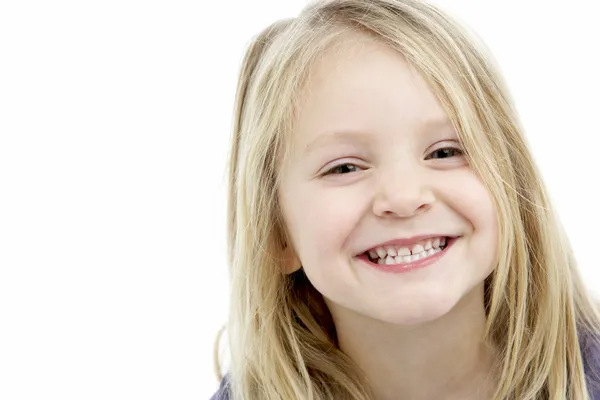 Retrato Sorrindo Menina Anos — Fotografia de Stock