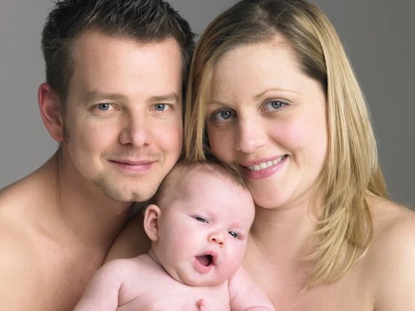 Family Holding Newborn Baby — Stock Photo, Image