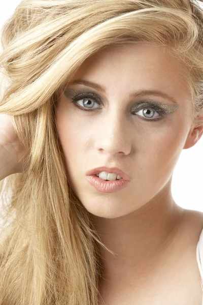 Close Up Of Young Woman Wearing Make Up — Stock Photo, Image