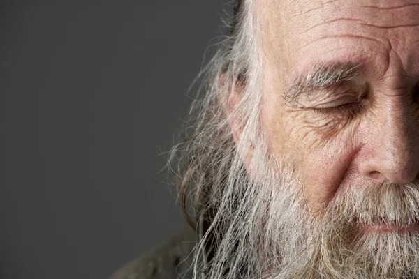 Starszy mężczyzna z długą brodą — Zdjęcie stockowe