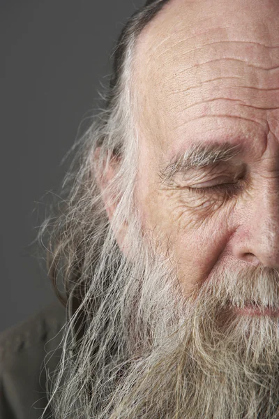 Старший Человек Длинной Бородой — стоковое фото