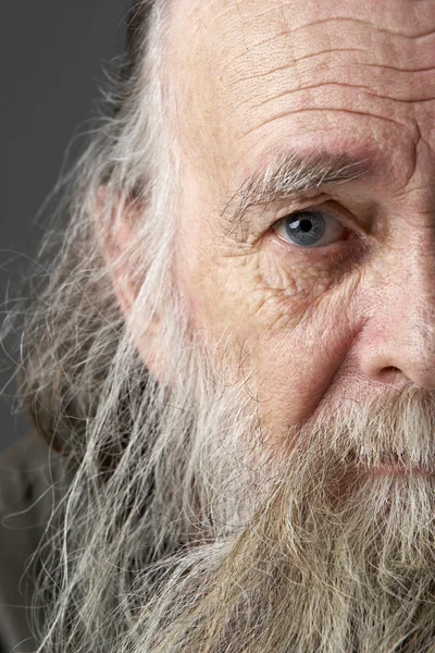Starší muž s dlouhým vousem — Stock fotografie