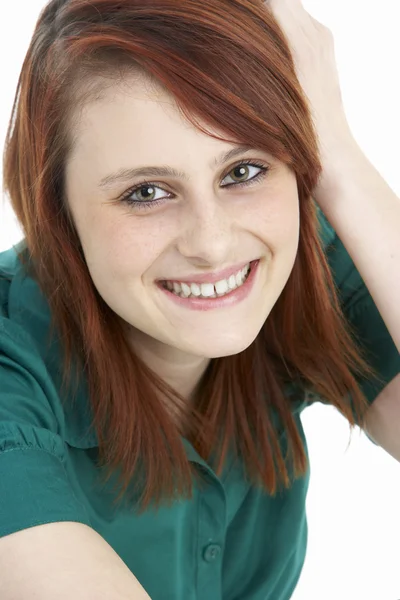 Portret Uśmiechniętej Nastolatki — Zdjęcie stockowe