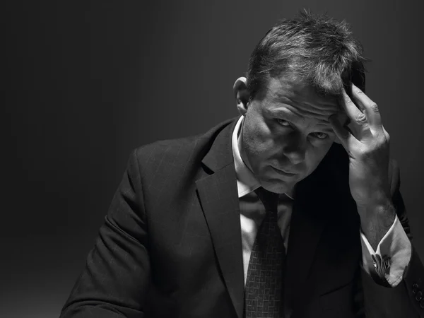 Portrait Stressed Businessman — Stock Photo, Image