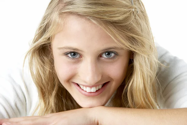 Retrato Menina Adolescente Sorridente — Fotografia de Stock