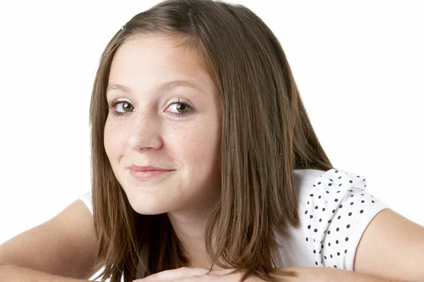 Portret Uśmiechniętej Nastolatki — Zdjęcie stockowe