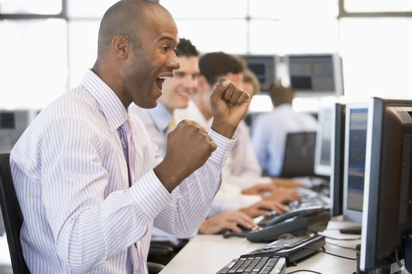 Stock Trader Happy With His Success — Stock Photo, Image