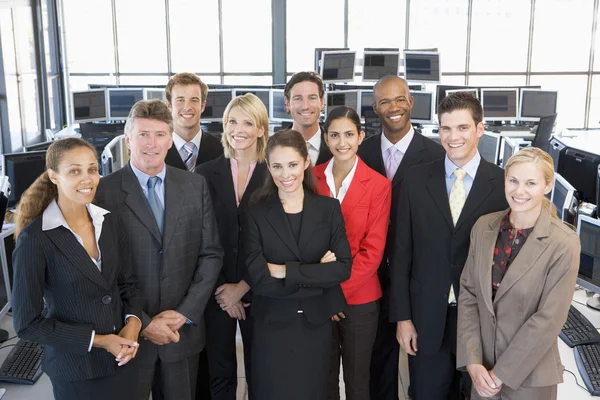 Group Shot Of Stock Traders — Stock Photo, Image