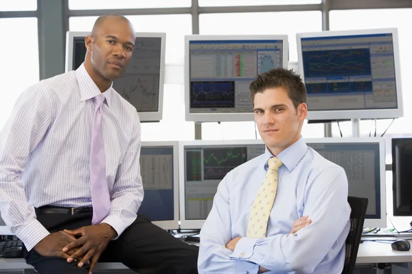 Portrait Of Two Stock Traders — Stock Photo, Image