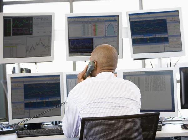 Stock Trader Telefono — Foto Stock