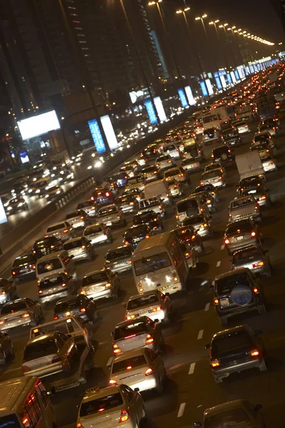 Dubai Congestionamento Noite — Fotografia de Stock