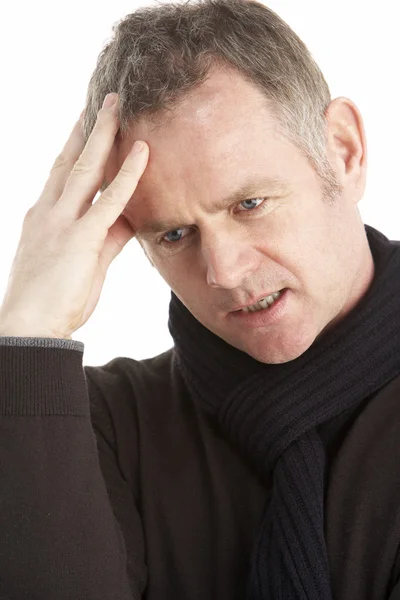 Portrait Thoughtful Middle Aged Man Royalty Free Stock Photos