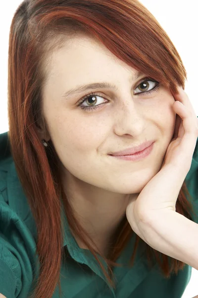 Portret uśmiechniętej nastolatki Obraz Stockowy