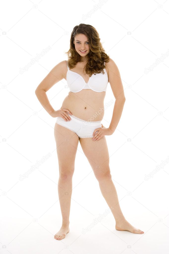 Portrait of Woman in Underwear - Stock Photo - Masterfile - Rights