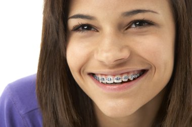 Studio Portrait of Smiling Teenage Girl clipart