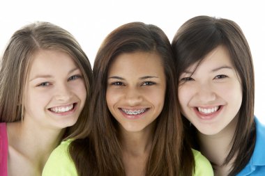 Group of Teenage Girlfriends clipart