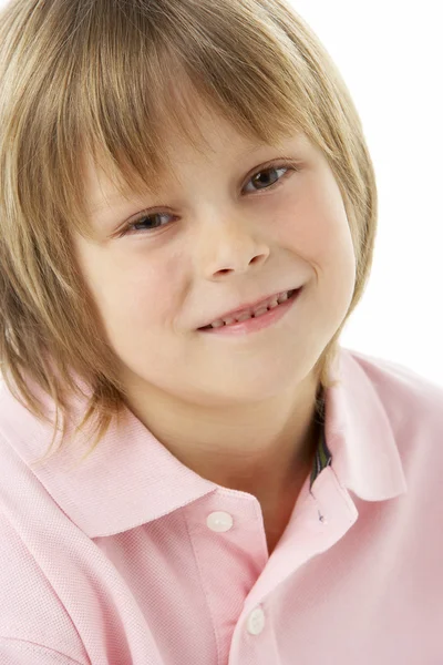 Studioporträt Eines Lächelnden Jungen — Stockfoto