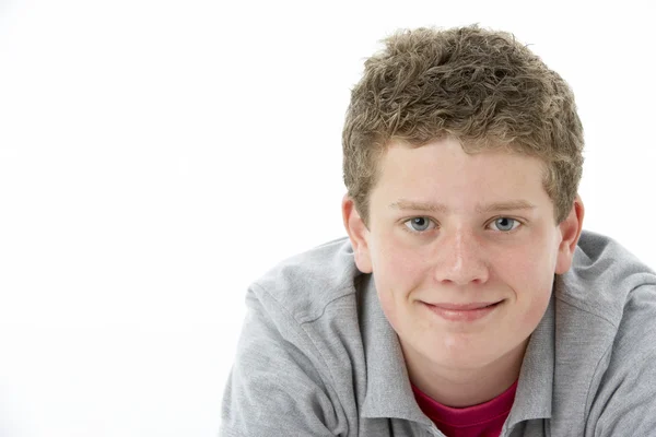 Studio Portrait of Smiling Teenage Boy — Stock Photo, Image