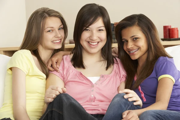 stock image Teenage Girlfriends at Home