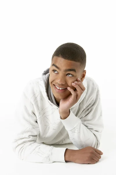 Studio Portrait Of Smiling Teenage Boy — Stock Photo, Image