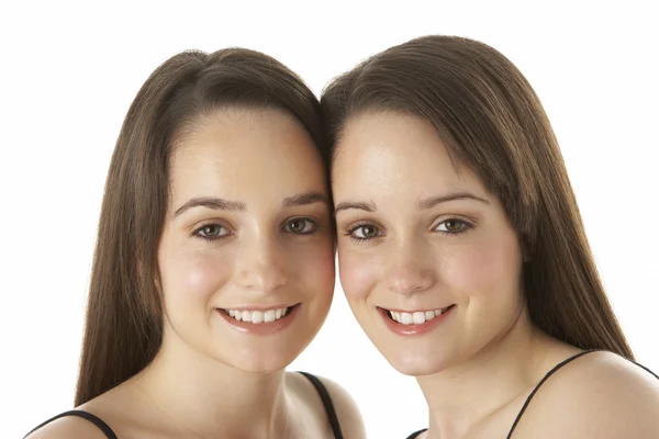 Portret nastoletnich bliźniąt — Zdjęcie stockowe
