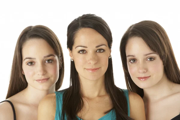 Studio Portrait Of Three Young Women — Stock Photo, Image