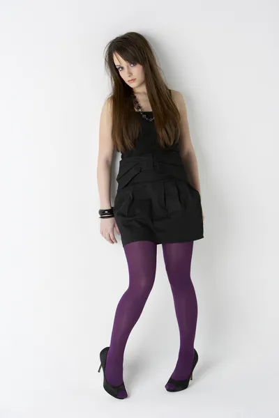 Studio Portrait Of Fashionably Dressed Teenage Girl — Stock Photo, Image