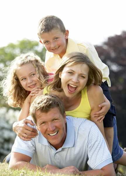 Family Having Fun Countryside — Stock Photo, Image