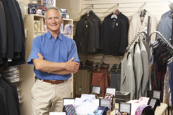 Male Sales Assistant Clothing Store — Stock Photo, Image