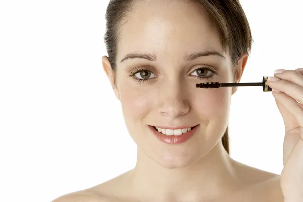 Adolescente Aplicación Maquillaje Imagen de stock