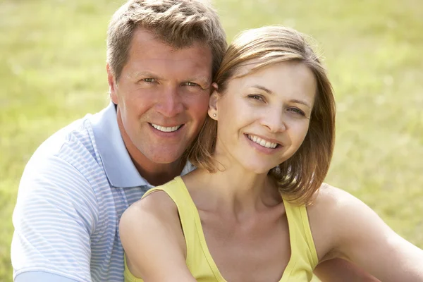 Middle Aged Couple Having Fun Countryside Stock Photo