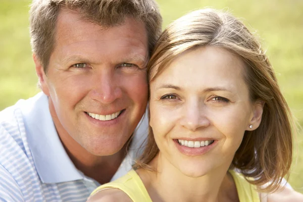 Close Middle Aged Couple Outdoors Stock Picture