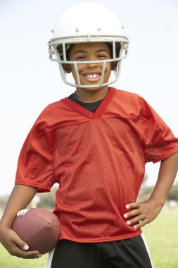 Young Boys In American Football Team clipart