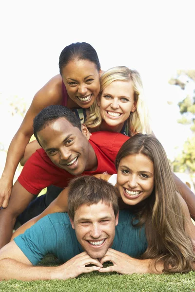Group Young Friends Having Fun Together — Stock Photo, Image