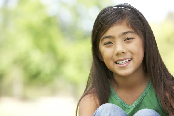 Portrait Young Girl Park — Stock Photo, Image