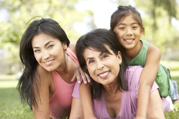 Grandmother With Daughter And Granddaughter In Park — Stock Photo, Image