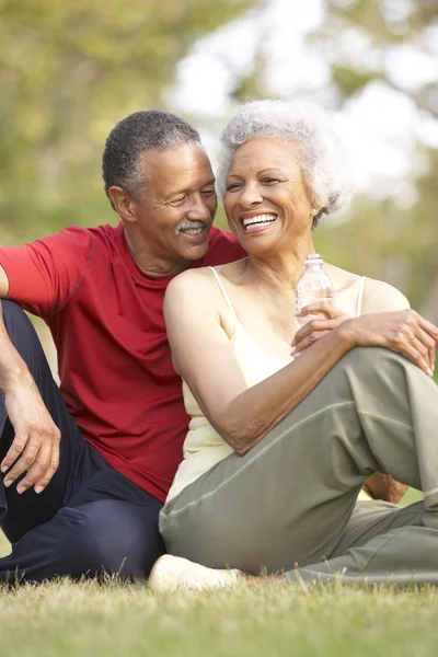 Senior Couple Resting Exercise — Stock Photo, Image