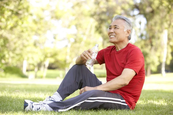 Senior Man Relaxing After Exercise — Stock Photo, Image