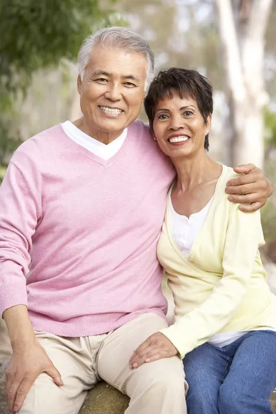 Retrato Pareja Mayor Parque — Foto de Stock