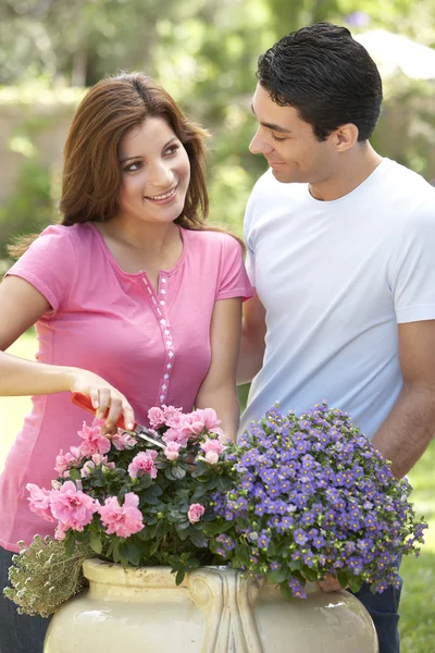 Young Couple Gardening — Stock Photo, Image