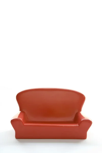 Red Sofa On White Background — Stock Photo, Image