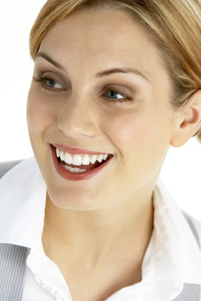 Porträtt av leende kvinnliga verkställande — Stockfoto