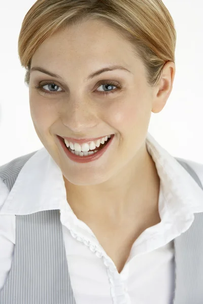 Retrato Una Mujer Negocios Sonriente — Foto de Stock