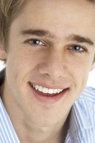 Close Smiling Young Man — Fotografia de Stock