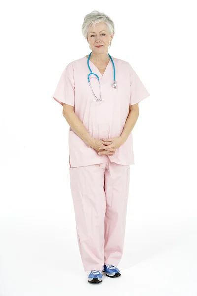 Retrato Estudio Enfermera Senior —  Fotos de Stock