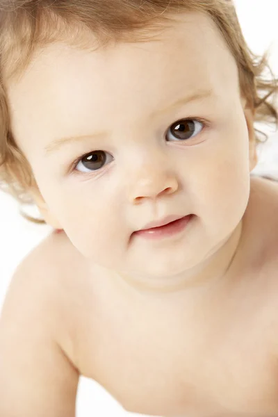 Primer plano estudio retrato de bebé niño — Foto de Stock