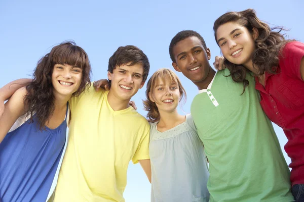 Group Of Teenage Friends Standing Outside Royalty Free Stock Photos
