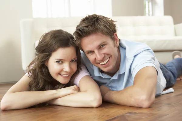 Affectionate Couple Relaxing Home Together — Stock Photo, Image