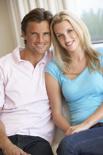 Young Couple Posing Indoors — Stock Photo, Image
