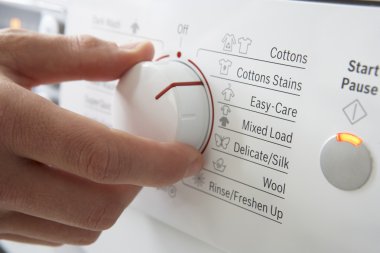 Close up of clothes washer dial clipart